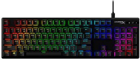 Клавиатура HyperX Alloy Origins Red RGB PBT ENG/RU Black (639N3AA) USB