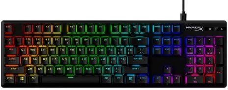 Клавиатура HyperX Alloy Origins Aqua RGB PBT ENG/RU Black (639N5AA) USB