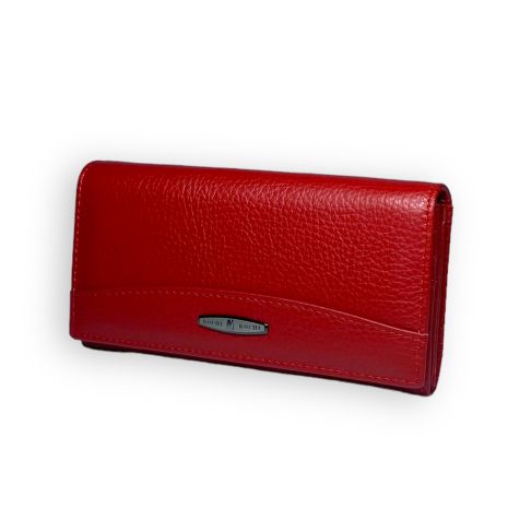 Жіночий гаманець Kochi натуральна шкіра 4 відділи 2 на блискавці розмір: 18*10*3 см червоний