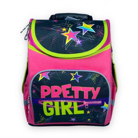 Шкільний рюкзак для дівчинки Space один відділ фронтальний карман бічні кишені розмір 33*28*15 розовий