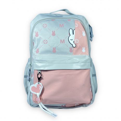 Рюкзак міський Juxianzi 20 л, два відділення, фронтальний карман, бічні кишені, розмір 43*28*17 см, сіро-рожевий