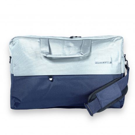 Портфель для ноутбука Aoleisi, одне відділення, ремень, фронтальна кишня, розмір 40*27*8 см, сіро-синій