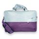Портфель для ноутбука Aoleisi, одно отделение, ремень, фронтальный карман, размер 40*27*8 см, серо-фиолетовый