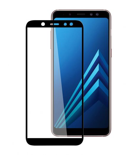 Защитное стекло Full screen PowerPlant для Samsung Galaxy A6, Black