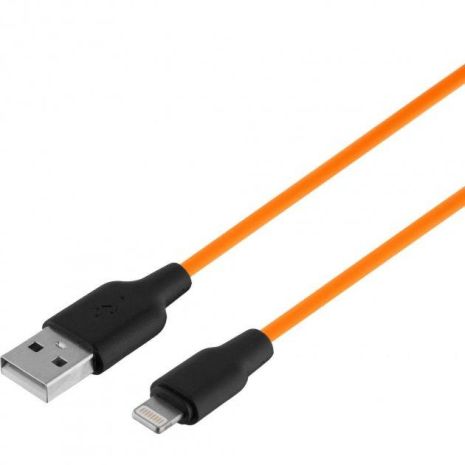 Кабель Hoco X21 Plus Silicone USB to Lightning Чёрно-Оранжевый