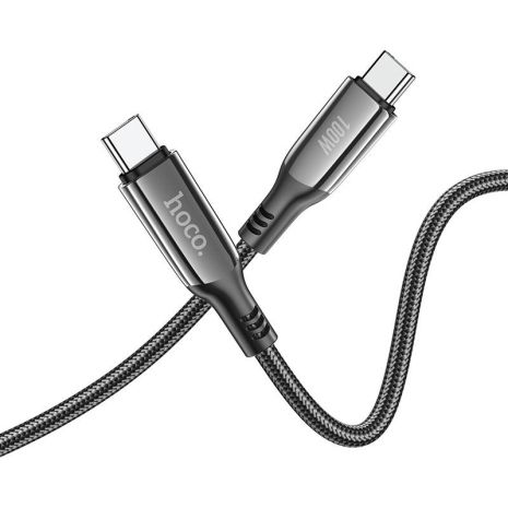 USB Hoco S51 Extreme Display Type-C to Type-C 100W 1.2m Чорний