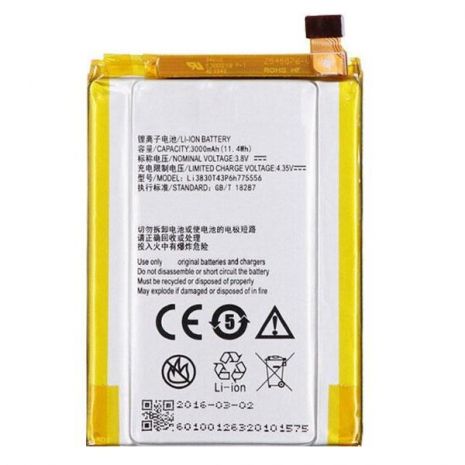 Акумулятор ZTE Li3830T43P6h775556 (Blade V7 MAX, V7MAX, BV0710, BV0710T) 3000 mAh [Original PRC] 12 міс.