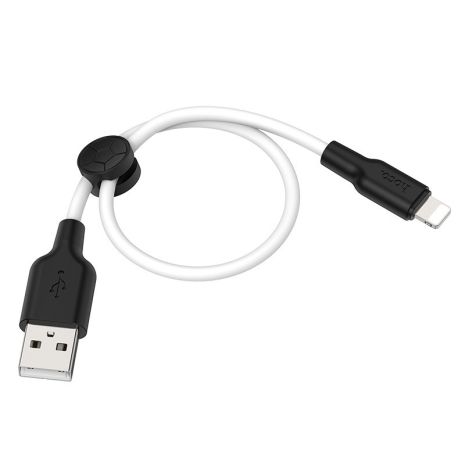Кабель Hoco X21 Silicone USB to Lightning Чорно-Білий