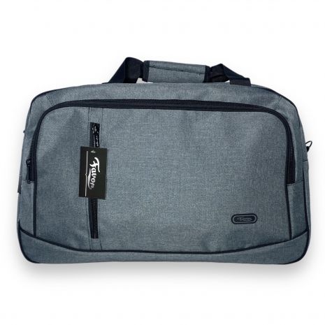 Дорожня сумка Favor, одне відділення, фронтальні кармани, знімний ремень, ніжки на дні, розмір 56*35*21см сіра