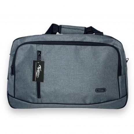 Дорожня сумка Favor, одно відділення, фронтальні кармани, знімний ремень, ніжки на дні, розмір 56*35*21см сіра