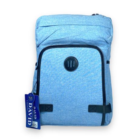 Рюкзак городской David, 25 л, одно отделение, фронтальный карман, две боковых кармана, размер 45*30*17см, голубой