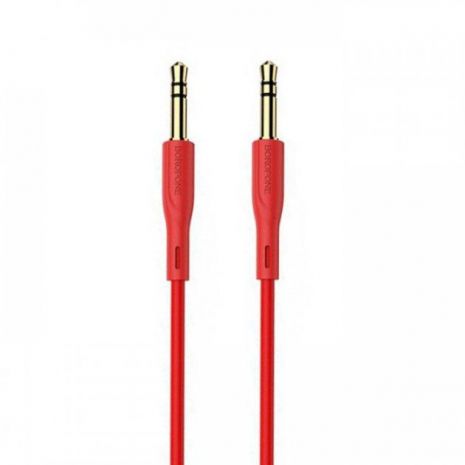 AUX кабель Borofone BL1 Jack 3.5 to Jack 3.5 1m червоний