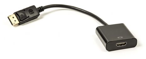 Кабель-переходник PowerPlant DisplayPort - HDMI, 0.15м, черный