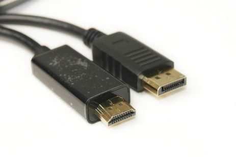 Відео кабель PowerPlant DisplayPort - HDMI, 1.8м, позолочені конектори, 1.4V