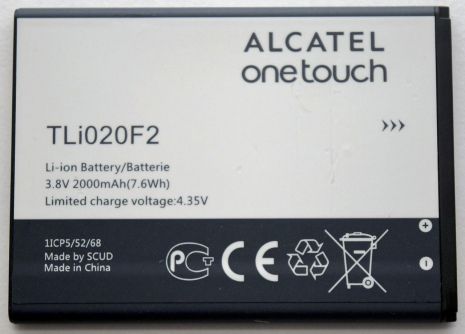 Акумулятори для Alcatel TLi020F2 7040N [Original PRC] 12 міс. гарантії