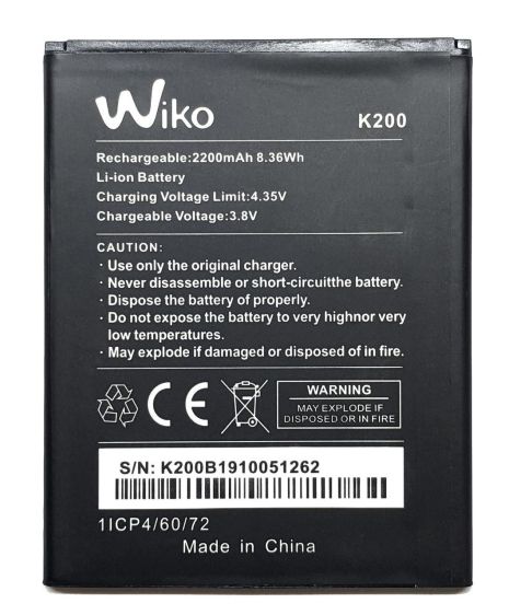 Акумулятор для Wiko K200 (Y50/Sunny 3 Plus/Sunny 4) [Original PRC] 12 міс. гарантії