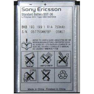 Аккумулятор для Sony Ericsson BST-36 [Original PRC] 12 мес. гарантии, 750 mAh