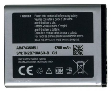 Акумулятор для Samsung D780, B5722, i5500, i8510 та ін. (AB474350BE) [HC]