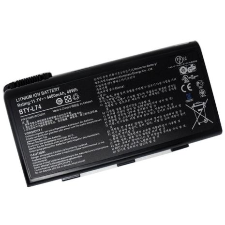 Акумулятори PowerPlant для ноутбуків MSI A6200 (BTY-L74, MSYL74LH) 11.1V 5200mAh