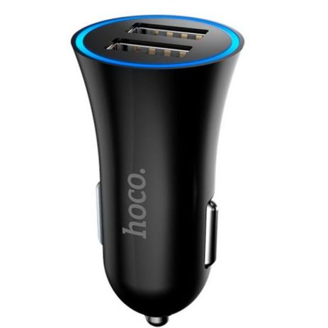 Автомобільне ЗУ Hoco UC204 2USB Black (2.4A)