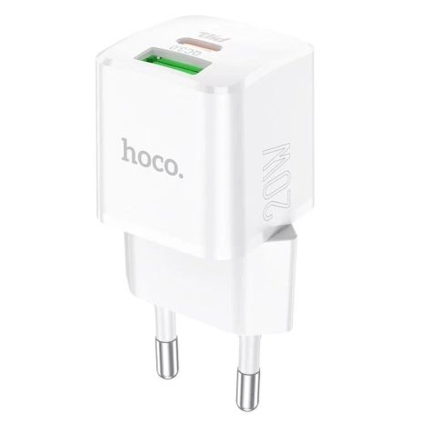 Зарядний пристрій Hoco N20 PD+QC3.0 (1USB/ 3.0A) 20W White