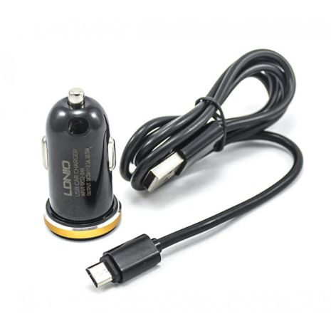 Автомобильное ЗУ LDNIO DL-C22 2USB 5V 2.1A + Cable micro USB Black