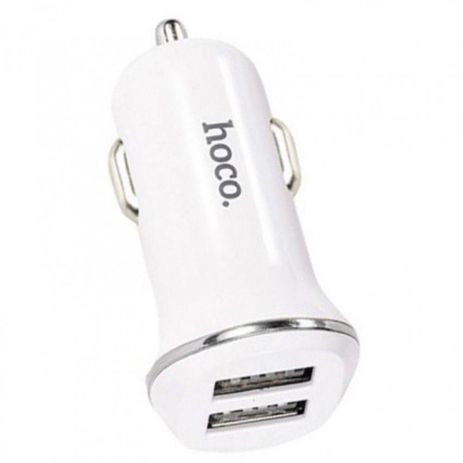 Автомобильное ЗУ Hoco Z1 2USB White (2.1A)