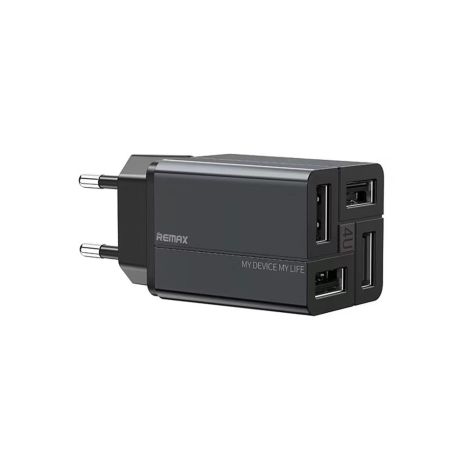 Зарядний пристрій Remax RP-U43 4 USB 3.4A Black