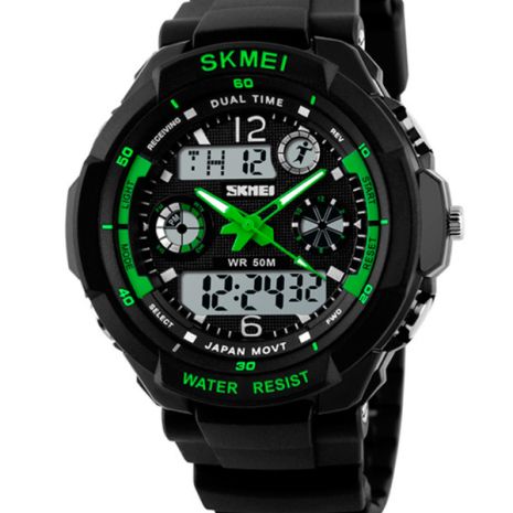 Мужские часы Skmei S-Shock Green 0931
