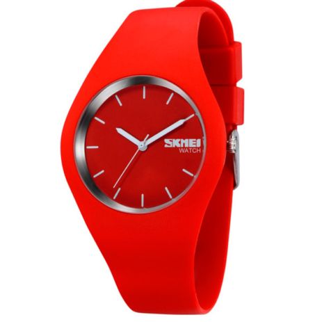 Жіночий годинник Skmei Rubber Red 9068R