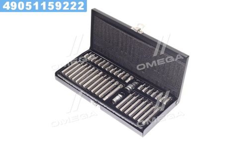 Набор насадок отверточных : адаптеры 1/2", 3/8",HEX SPLINE TORX CrV[мет. Кейс] 40 шт(YATO )