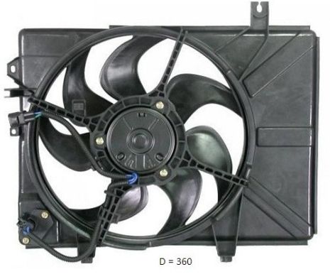 Вентилятор радиатора (в зборі) HCC FP 32 W94 -X