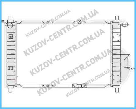 Радиатор охлаждения двигателя DAEWOO MATIZ 2001- (M150)
