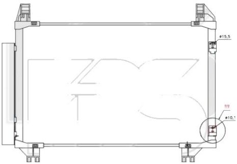 Радіатор кондиціонера Toyota Yaris (Nissens) FP 70 K118-X