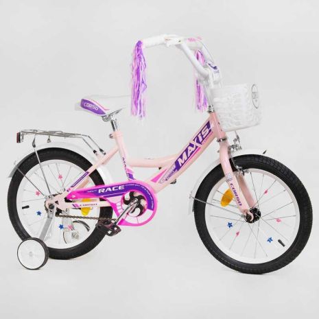Велосипед дитячий двоколісний 16" CORSO MAXIS-16422 рожевий