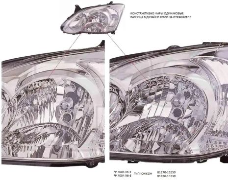 Фара передня для Toyota Corolla '05-07 права (DEPO) під електрокоректор