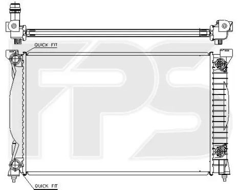 Радіатор охолодження AUDI A4 1994-2001 1.6-2.0 МКП з конд. Nissens