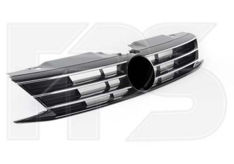 Решетка радиатора VW Jetta VI 15-18 черная, с хром молдингами (FPS) 5C6853651AJ