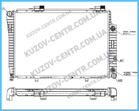 Радиатор охлаждения двигателя Mercedes-Benz W202 / W208 (FPS) FP 46 A205