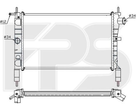 Радіатор охолодження OPEL ASTRA F 1991-1.4/1.6 Nissens