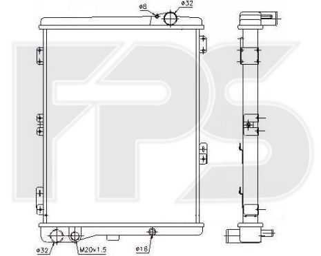 Радіатор охолодження AUDI 80 1986-2.0-2.3 Nissens