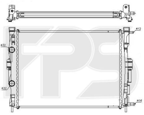 Радіатор охолодження Renault Megane (02-)