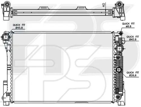 Радиатор охлаждения Mercedes