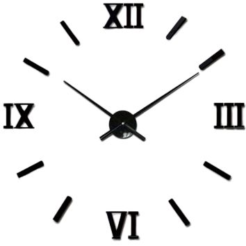 3D Настінний годинник 130 см NC (Чехія) Римські2-B великі оригінальні чорні