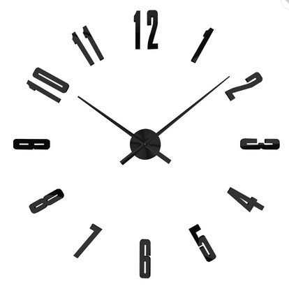 3D Часы настенные 130 см NC (Чехия) Арабские4-B большие черные
