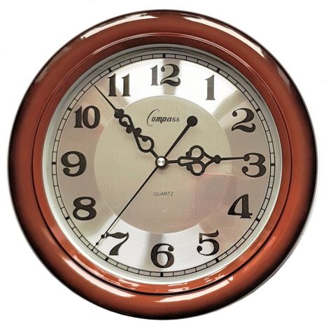 Настінний годинник Класика-57 Срібло Круглі (30 см) Time