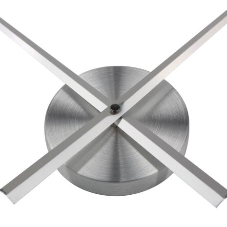 Великі стрілки (39/31 см) з годинниковим механізмом сріблясті [Метал]