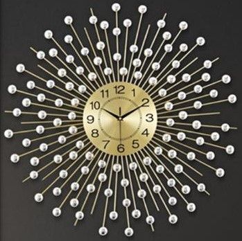 Настінний годинник (75 см) безшумний красивий в спальню зал "Сонце-G-600"