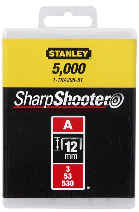 Скоба для степлера 8 мм тип "А" (5/53/530) 5000 шт. STANLEY 1-TRA205-5T
