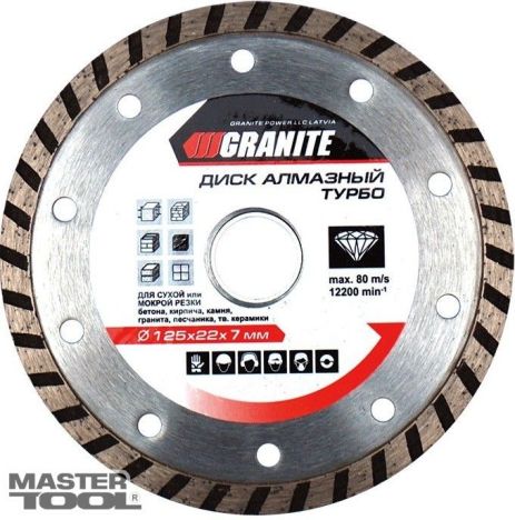 Диск алмазний 1150 мм "TURBO" GRANITE MASTERTOOL 9-02-115